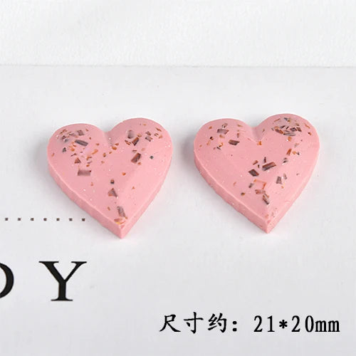 Pink Retro Peach Resin DIY Ear Decoration Material Fittings Patch