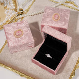 Pink Retro Jewelry Box with High-End Rings & Necklaces