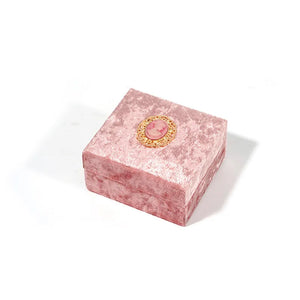 Pink Retro Jewelry Box with High-End Rings & Necklaces