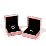Pink Retro Jewelry Box with High-End Rings & Necklaces