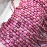Pink Rhodochrosite Egg 4*6mm Loose Beads Gem Stone