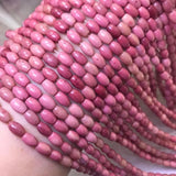 Pink Rhodochrosite Egg 4*6mm Loose Beads Gem Stone