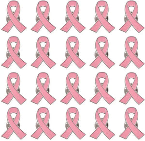 Pink Ribbon Pin 20 Pcs Ribbon Brooches Breast Cancer Awareness Lapel