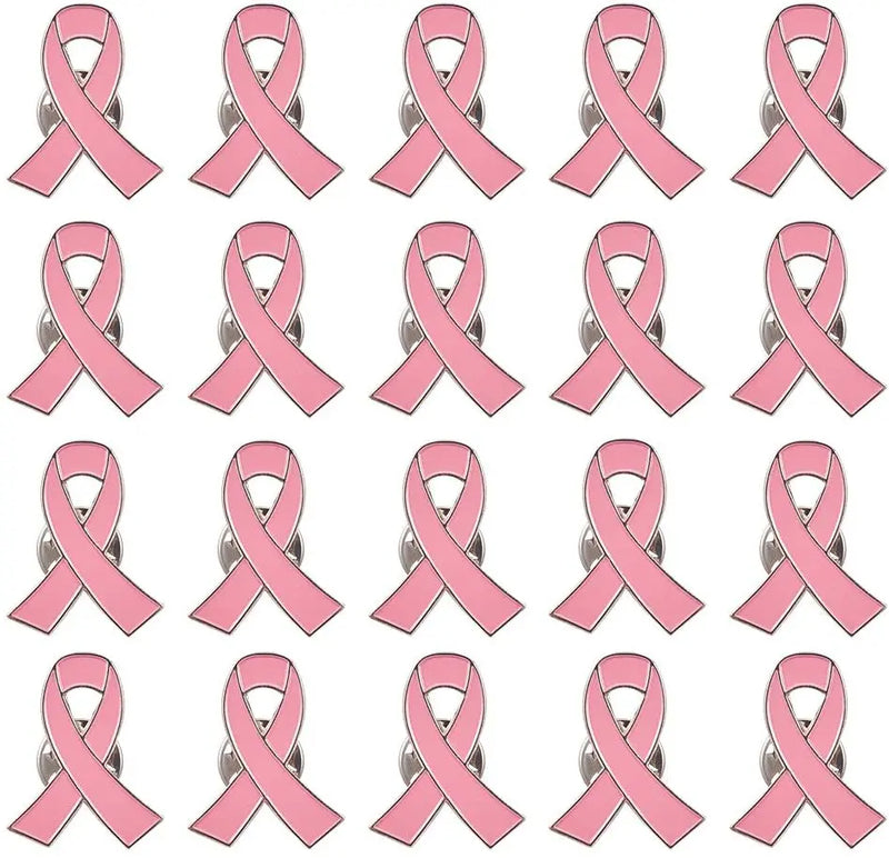 Pink Ribbon Pin 20 Pcs Ribbon Brooches Breast Cancer Awareness Lapel