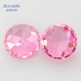 8mm Pink Round CZ Stone Flat Bottom AAAAA Loose Gems