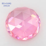 8mm Pink Round CZ Stone Flat Bottom AAAAA Loose Gems