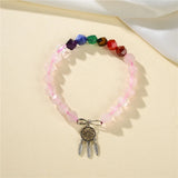 Pink Rose Quartz Stone Bracelet 8mm