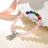 Pink Rose Quartz Stone Bracelet 8mm