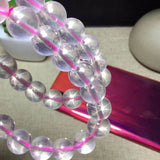 Pink Rose Powder Crystal Quartz Stone Bracelet Beads Jewelry Gift
