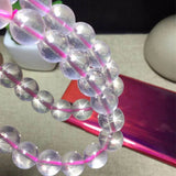 Pink Rose Powder Crystal Quartz Stone Bracelet Beads Jewelry Gift