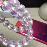 Pink Rose Powder Crystal Quartz Stone Bracelet Beads Jewelry Gift