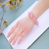 Pink Rose Quartz Bracelet, Healing Gift, Ladies Jewelry