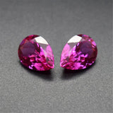 Pink Ruby Pear Shaped Faceted Gemstone Teardrop Cut Ruby Gem