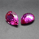 Pink Ruby Pear Shaped Faceted Gemstone Teardrop Cut Ruby Gem