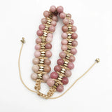 Pink & Hermatite Beads Bracelet Gift, Vingate Accessorries