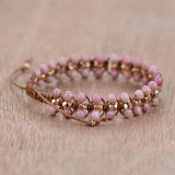 Pink & Hermatite Beads Bracelet Gift, Vingate Accessorries