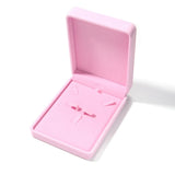 Pink Velvet Box for Jewelry Set