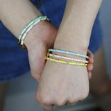 Pastel CZ Open Band Bangle for Women