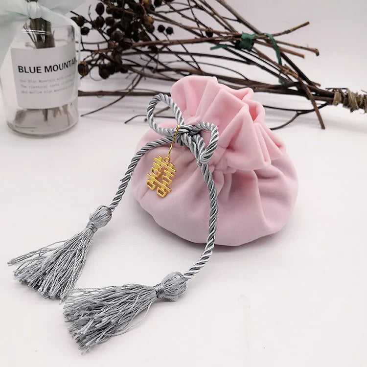 Velvet Wedding Candy Bags Drawstring Pouch Gift Bags