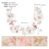 Pink Yarn Flower Headbands for Women Girls Bride Wedding Hair Accessories