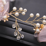 Pink Yarn Flower Wreath Girl Headband Hair Jewelry Pearl Women Tiaras Headpiece