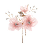 Pink Yarn Flower Wreath Girl Headband Hair Jewelry Pearl Women Tiaras Headpiece