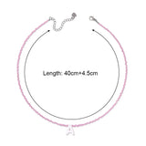 Pink Zircon 26 Initial Letter Shell Necklace Women Mother Of Pearl Charm