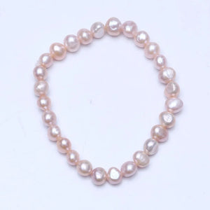 Pink Baroque Freshwater Pearl Bracelet for Christmas