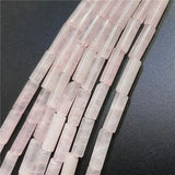 Pink Yellow Stone Spacer Tube Cylinder Jasper Beads 4x13mm