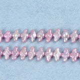 Pink 10*14mm Cross Freshwater Pearl Strand