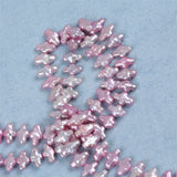 Pink 10*14mm Cross Freshwater Pearl Strand