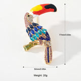 Enamel Parrot Brooch - Animal Pin for Women