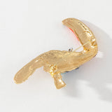 Enamel Parrot Brooch - Animal Pin for Women