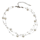 Pearl Multilayer Choker Necklace Personalized Transparent Line Clavicle Chain