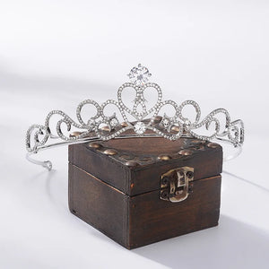Crystal Rhinestone Crown Tiaras Headband for Weddings