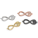 3pcs Copper Infinity Charms Bracelet DIY Evil Eye Charms Beads