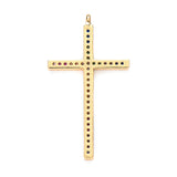3pcs Multicolor CZ Cross Charms for Necklace Making DIY Pendant Accessories