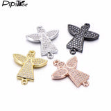 3pcs CZ Zircon Angel Charms DIY Beads for Bracelet 20x25mm
