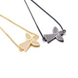 3pcs CZ Zircon Angel Charms DIY Beads for Bracelet 20x25mm