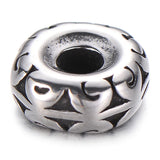 4pcs Stainless Steel Loose Beads 10MM DIY Round Spacer Charms Bracelet Necklace