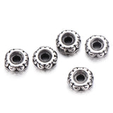 4pcs Stainless Steel Loose Beads 10MM DIY Round Spacer Charms Bracelet Necklace