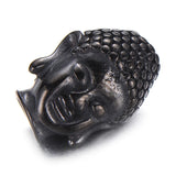 4pcs Buddha Head Beads Stainless Steel DIY Retro Charms for Bracelet