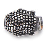 4pcs Buddha Head Beads Stainless Steel DIY Retro Charms for Bracelet