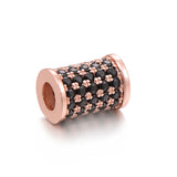 CZ Zircon Tube Charm Beads for Bracelet DIY Spacer Beads