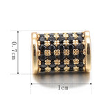 CZ Zircon Tube Charm Beads for Bracelet DIY Spacer Beads