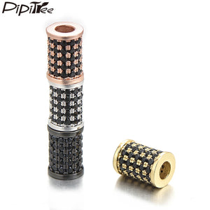 CZ Zircon Tube Charm Beads for Bracelet DIY Spacer Beads