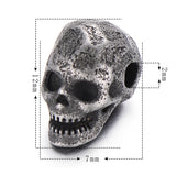 4pcs Scary Skull Head Beads for Bracelet Stainless Steel Charms DIY Jewelry
