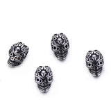 4pcs DIY Stainless Steel Beads for Men Bracelet Vintage Skull Charms