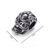 4pcs DIY Stainless Steel Beads for Men Bracelet Vintage Skull Charms