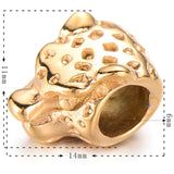 4pcs Stainless Steel Leopard Head Beads Big Hole DIY Charms Bracelet Accessories